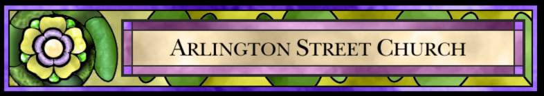 Arlington Street Church logo, in the style of our collection of Tiffany stained glass windows